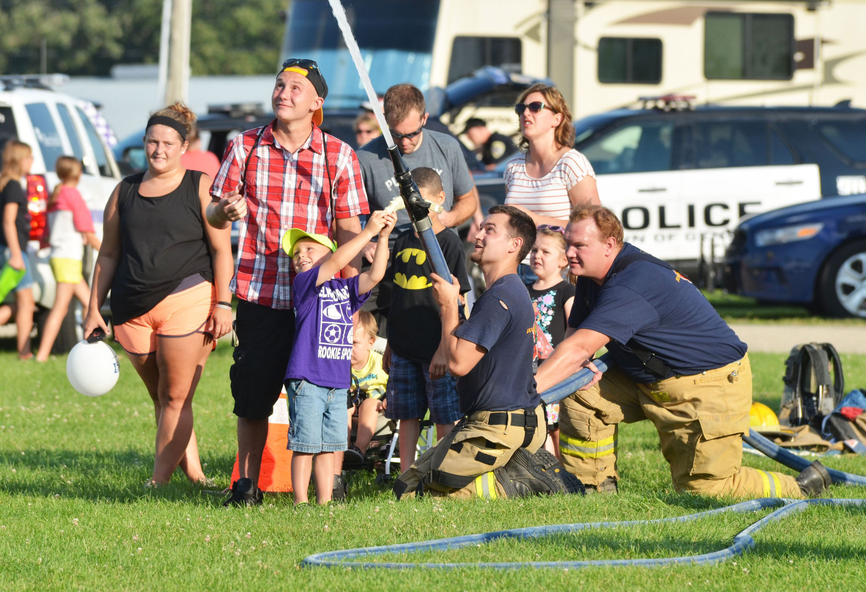 National Night Out - Fire hose